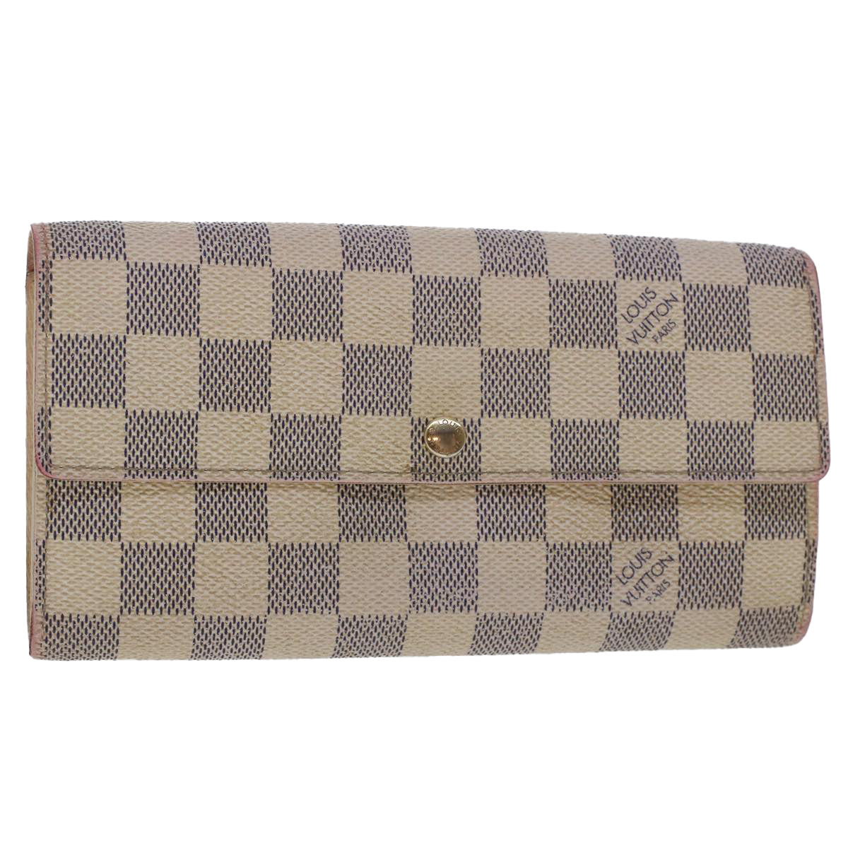 LOUIS VUITTON Damier Azur Portefeuille Sarah Long Wallet N63208 LV 48479