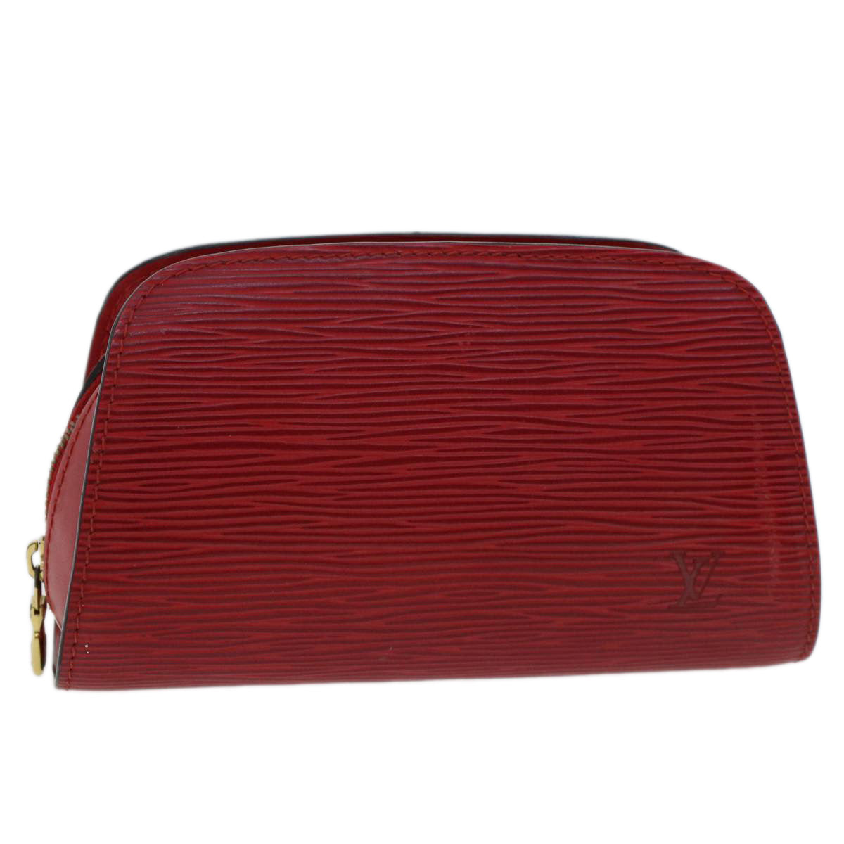 LOUIS VUITTON Epi Dauphine PM Pouch Red M48447 LV 48529