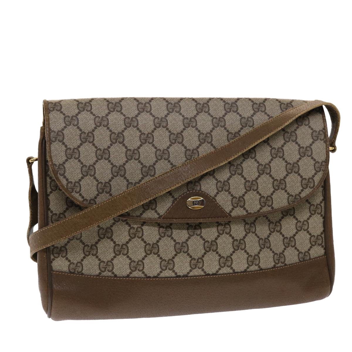 Gucci Leather Canvas Shoulder Bag