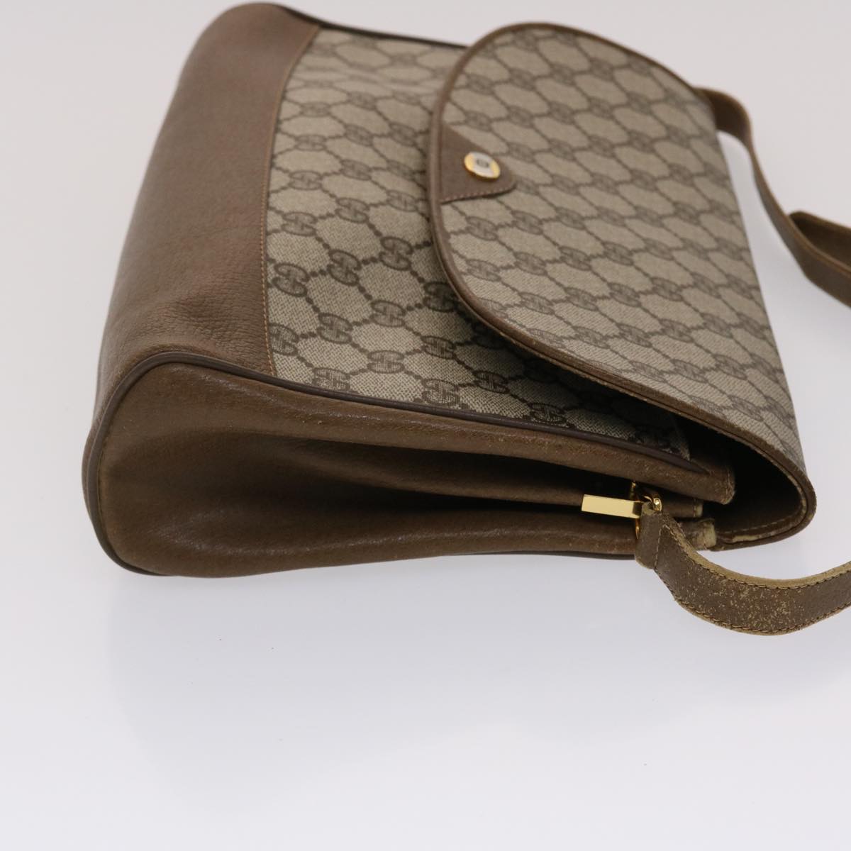 Gucci Leather Canvas Shoulder Bag