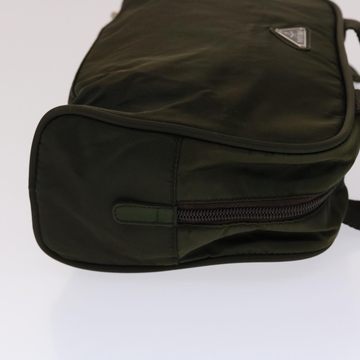 Prada Hand Bag Nylon Khaki