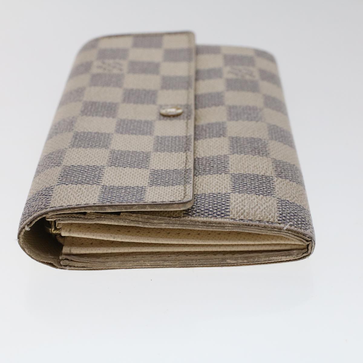 LOUIS VUITTON Damier Azur Portefeuille Sarah Long Wallet N63208 LV 48895