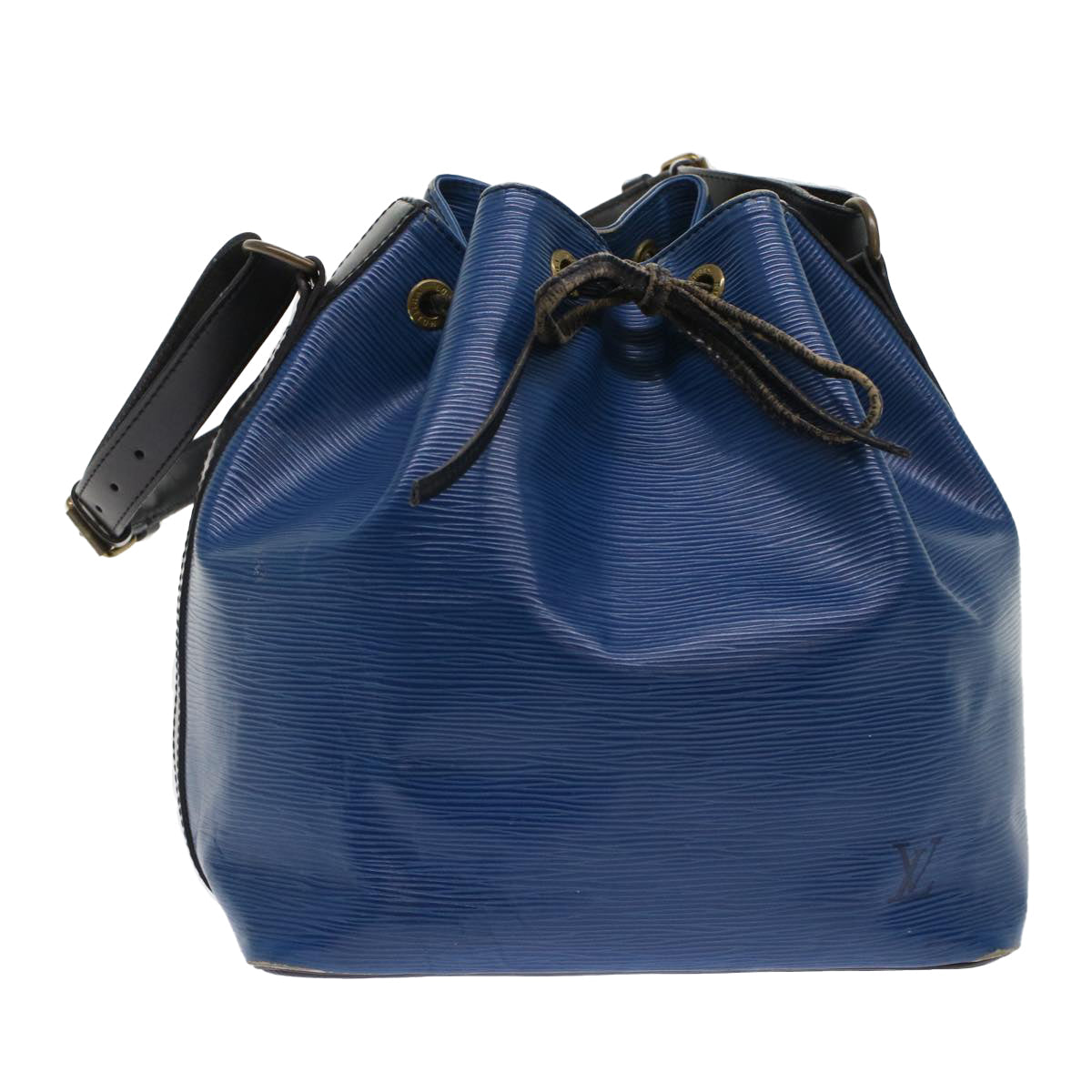 LOUIS VUITTON Epi Petit Noe Shoulder Bag Bicolor Black Blue M44152 48974