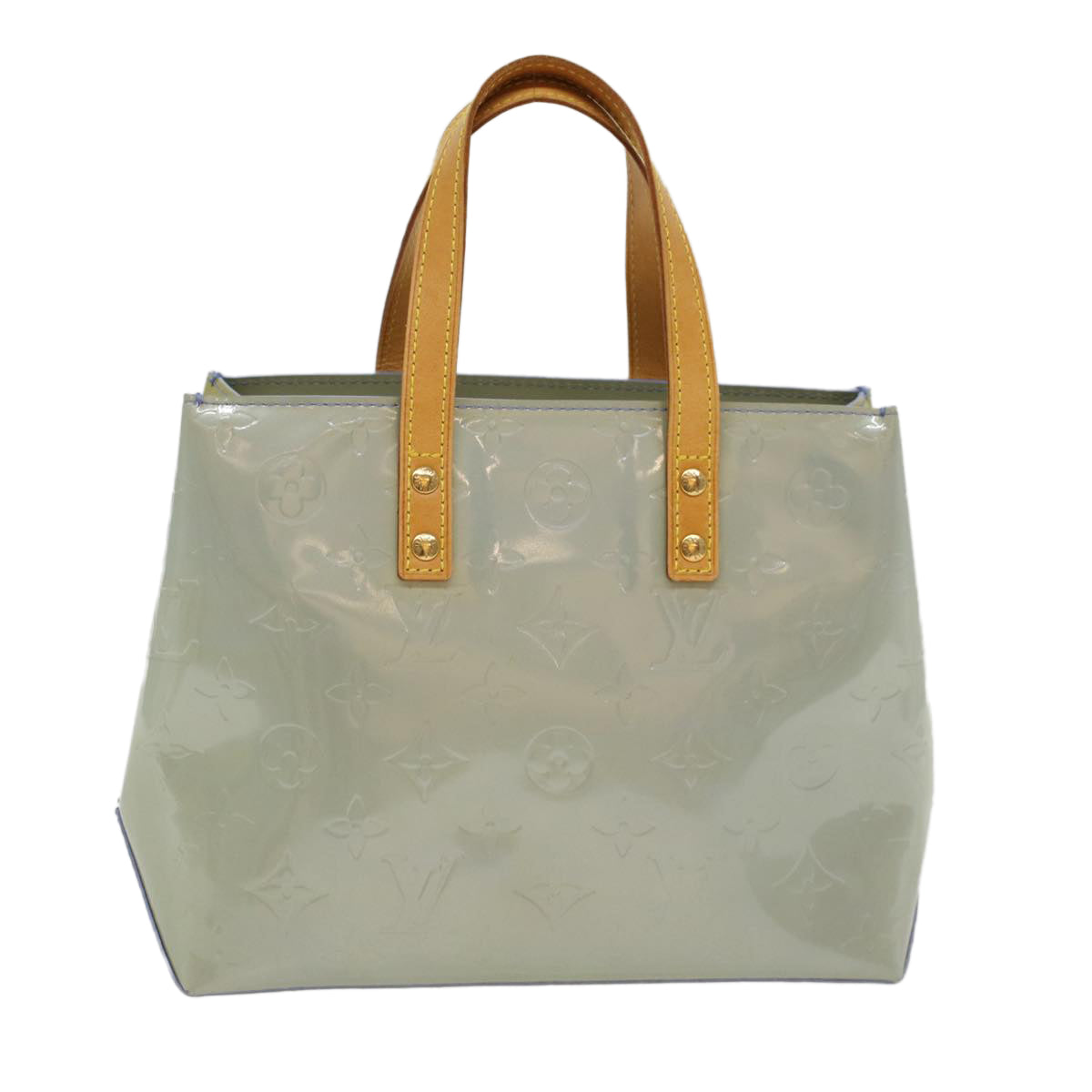 LOUIS VUITTON Monogram Vernis Reade PM Hand Bag Baby Blue LV 48999
