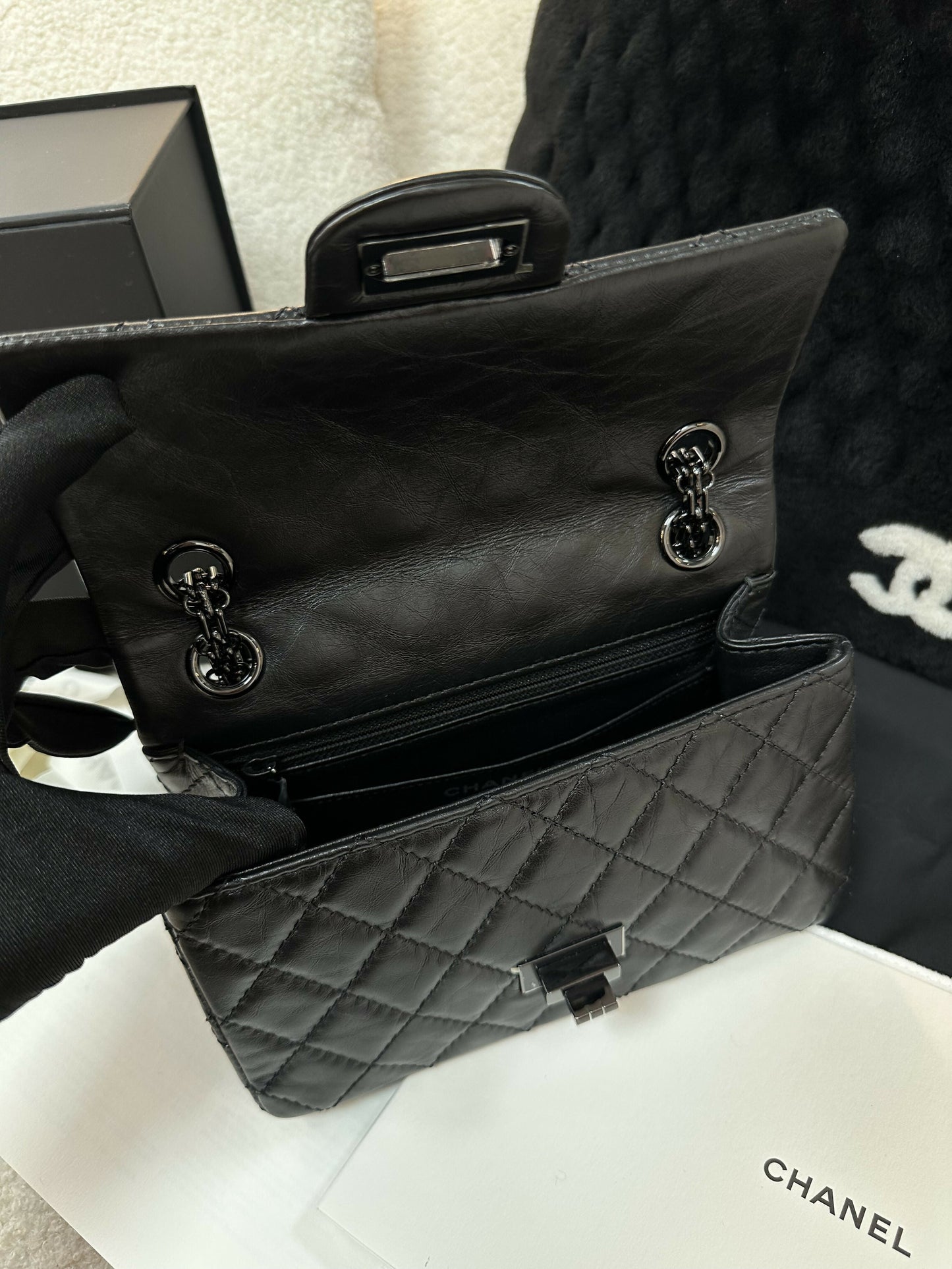 Chanel (21)2.55 Mini So Black Bag