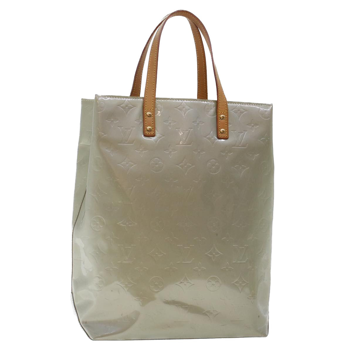 LOUIS VUITTON Monogram Vernis Reade MM Hand Bag Gris M91142 LV 49003