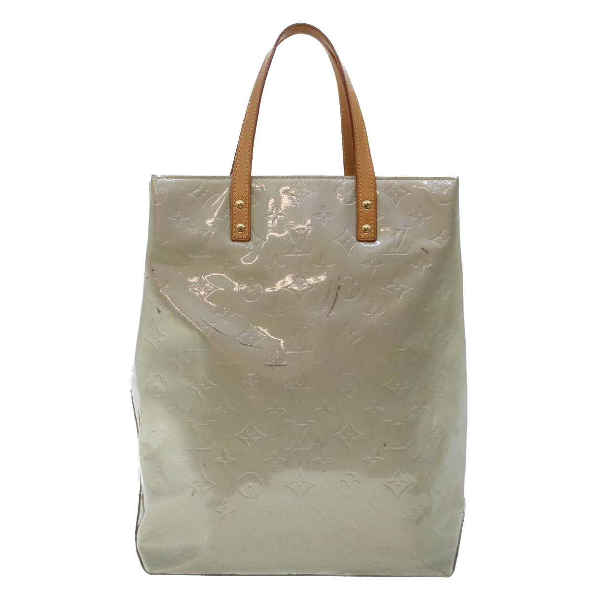 LOUIS VUITTON Monogram Vernis Reade MM Hand Bag Gris M91142 LV 49003