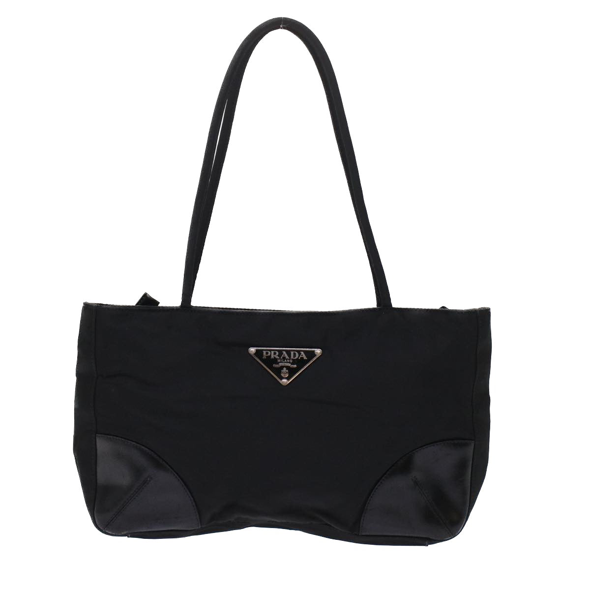 Prada Hand Bag Nylon Black