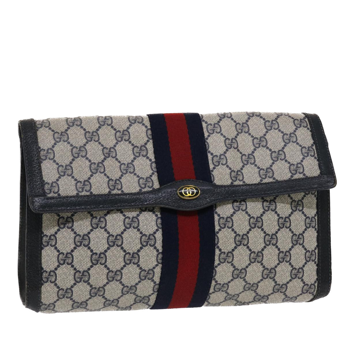 Gucci Leather Canvas Clutch