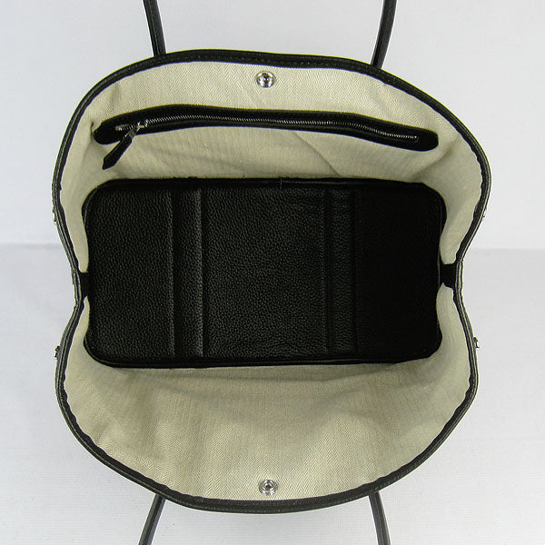 Luxury Hermes garden party handbag black
