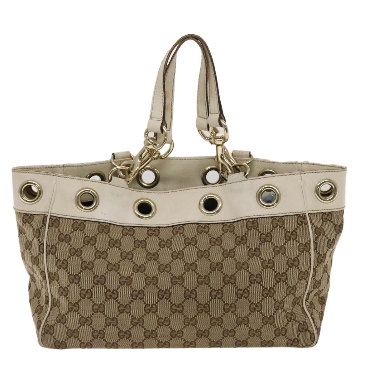 Gucci Leather Canvas Tote