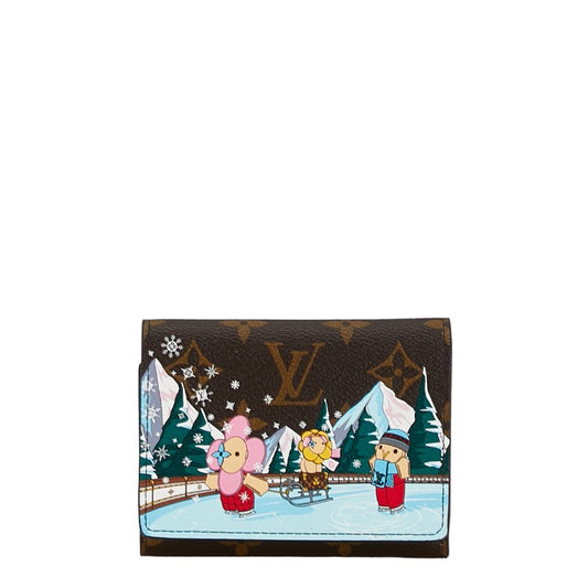 Louis Vuitton Monogram Vivienne Portefolio Victoria Double Fold Wallet M82622 Brown Multicolor PVC Leather Louis Vuitton