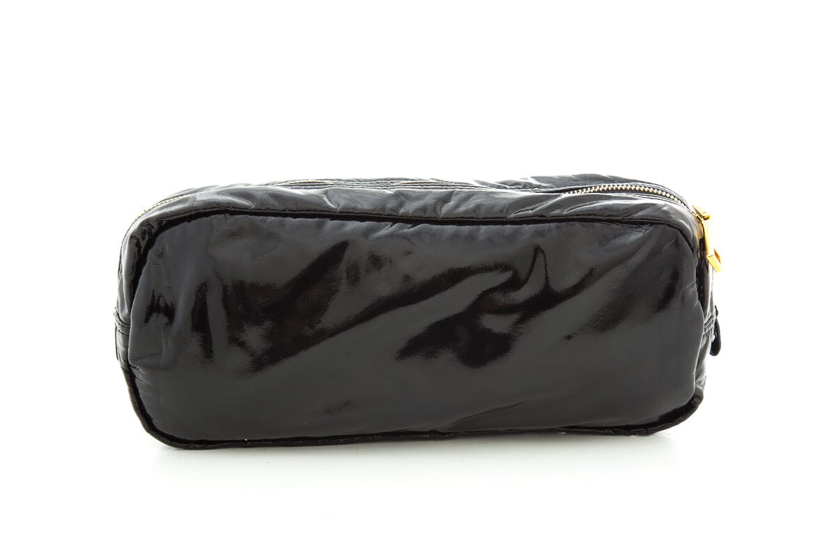 Prada Black Patent Pouch Luxury Handbag