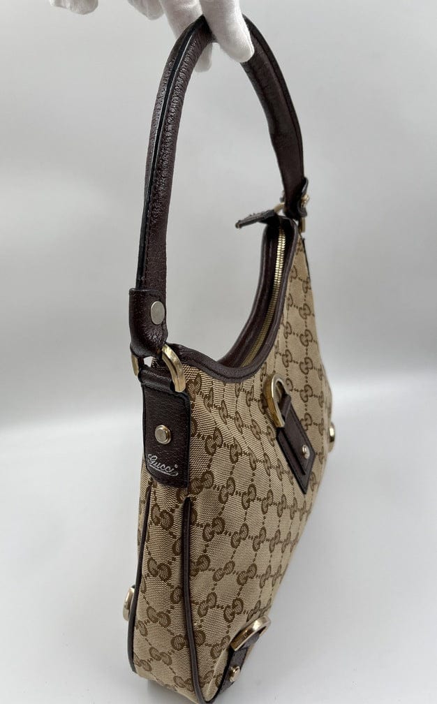 Gucci Leather Canvas Shoulder Bag Style 19