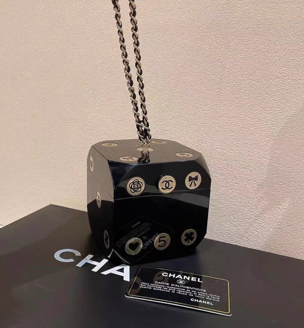 Chanel MinaudiÃ¨re Limited Edition Casino Dice Black Gold-Tone Hardware