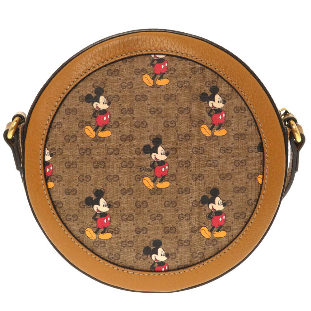 GUCCI Shoulder Bag 603938 GG Supreme Brown Disney Mickey Women