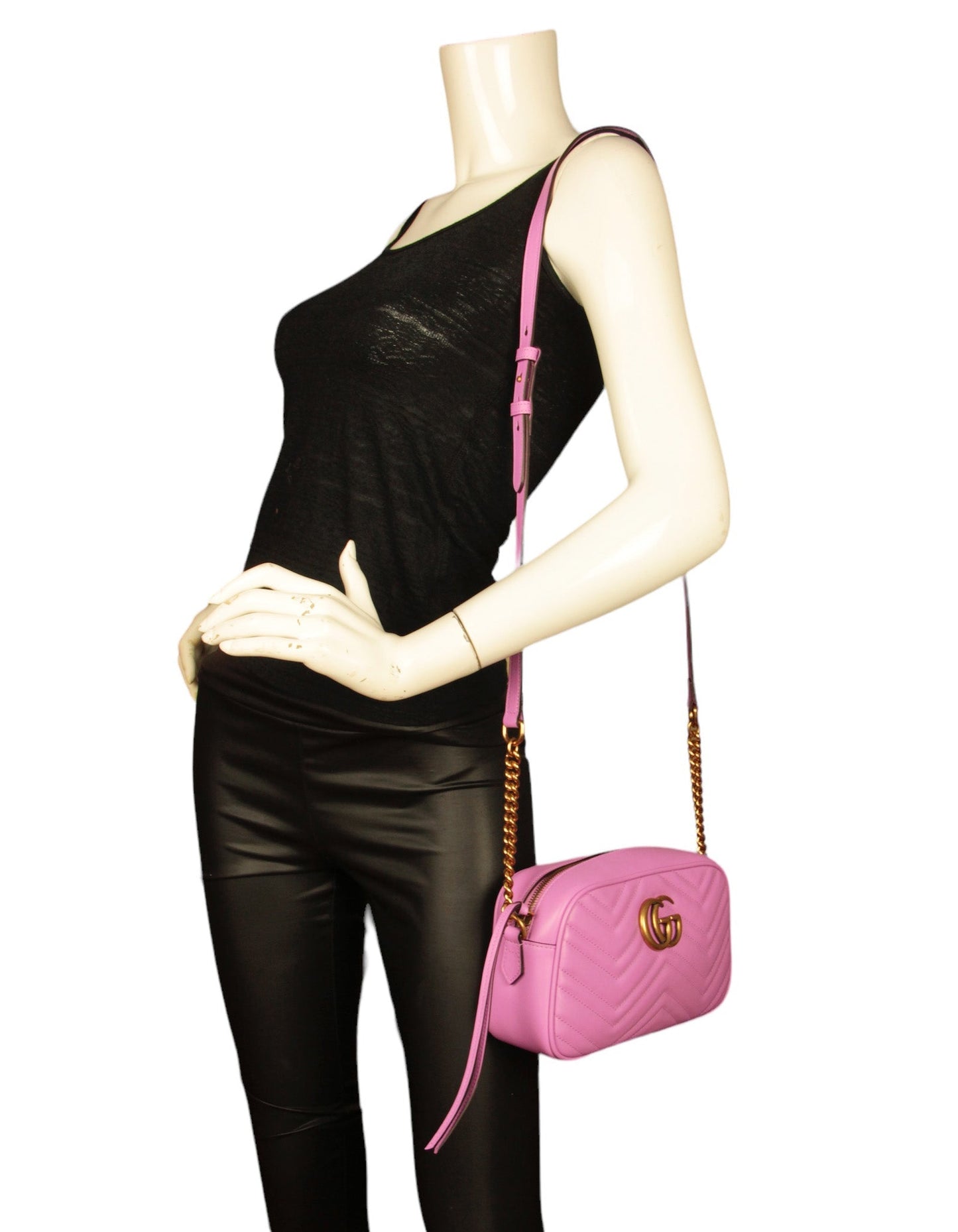 Gucci NEW Purple GG Small Marmont Crossbody Bag