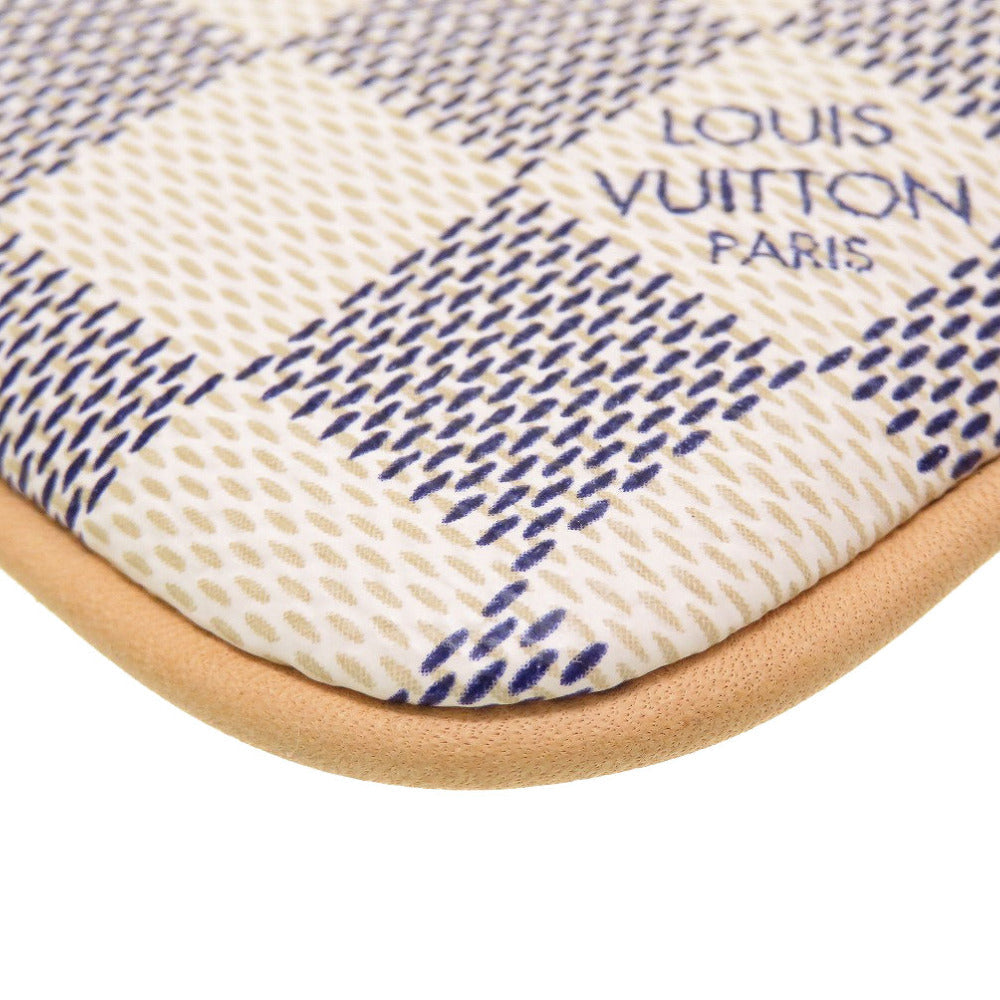 LOUIS VUITTON Pouch Damier Azur Canvas white Accessory pouch Damier Azur Pochette Mira MM Women