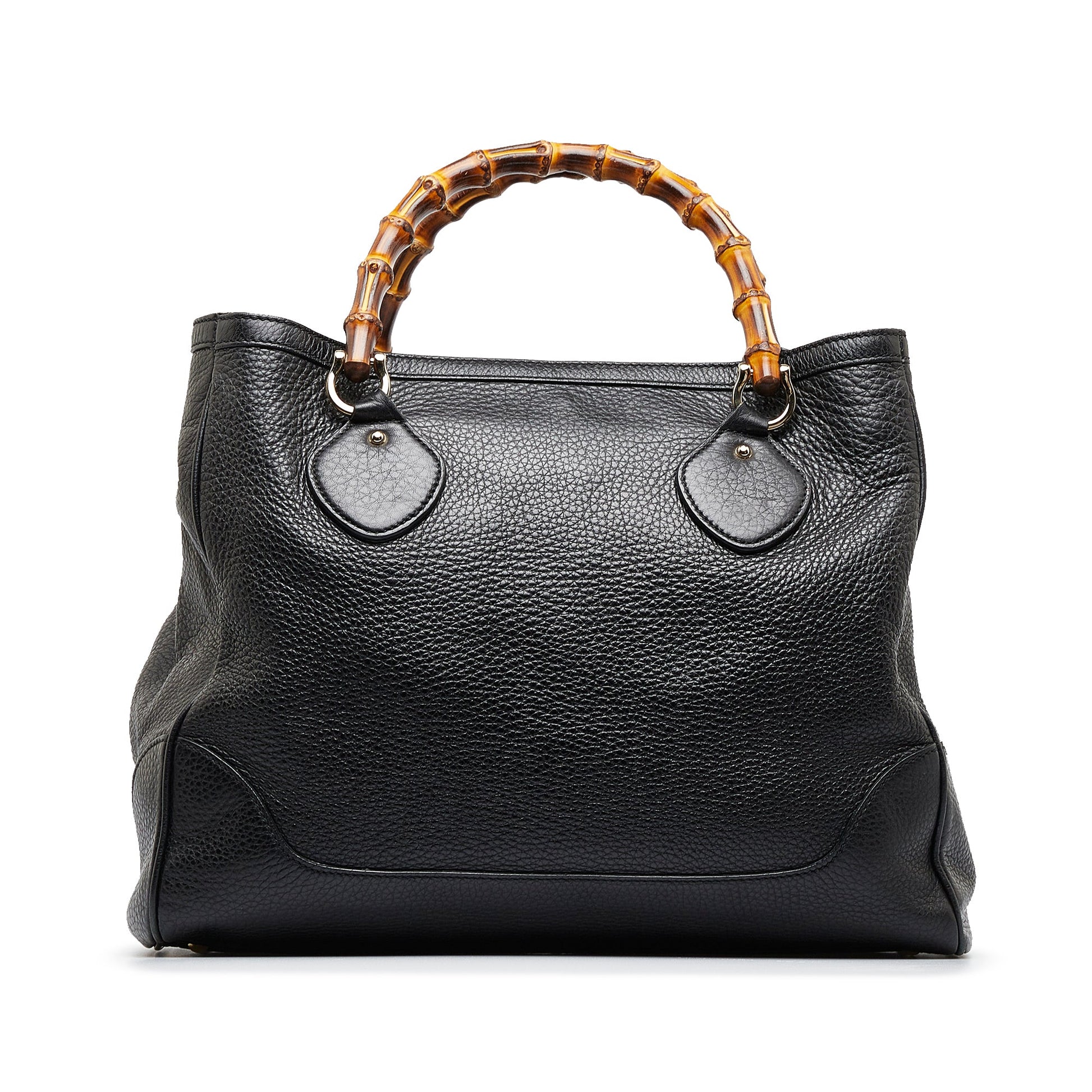 Gucci Bamboo Black Leather Tote Style 2
