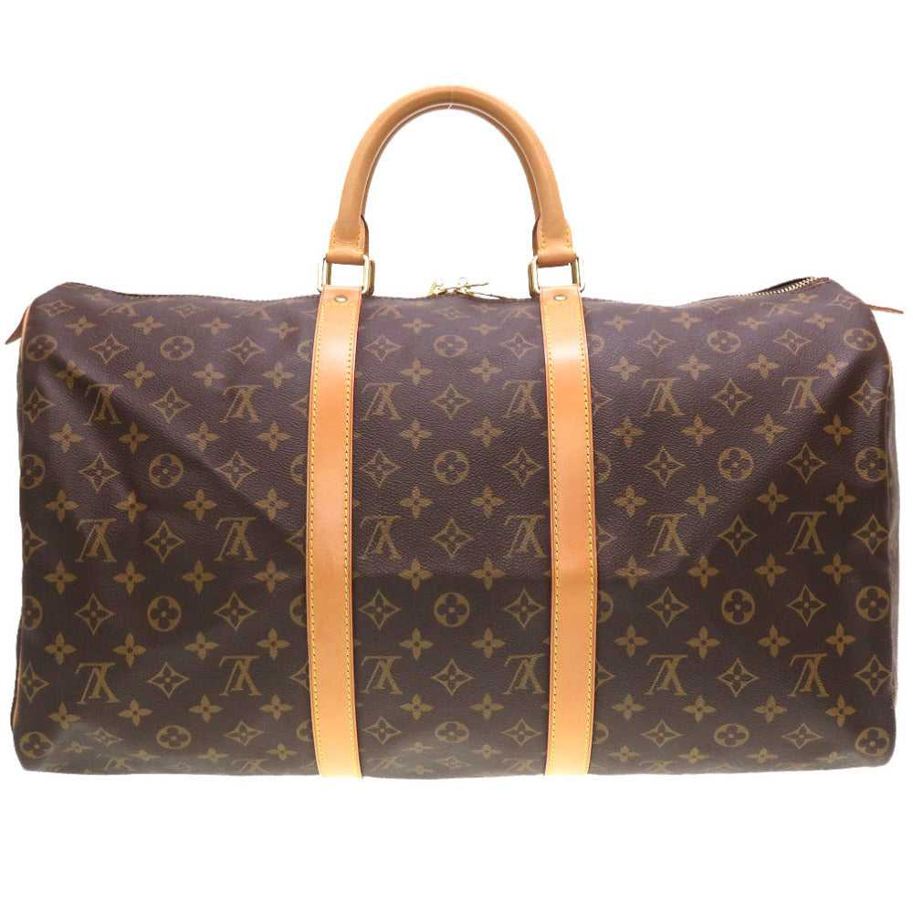 Luxury Women's Handbag | LOUIS VUITTON Boston Duffel bag Monogram canvas Brown Monogram Keepall 50 mens(Unisex)