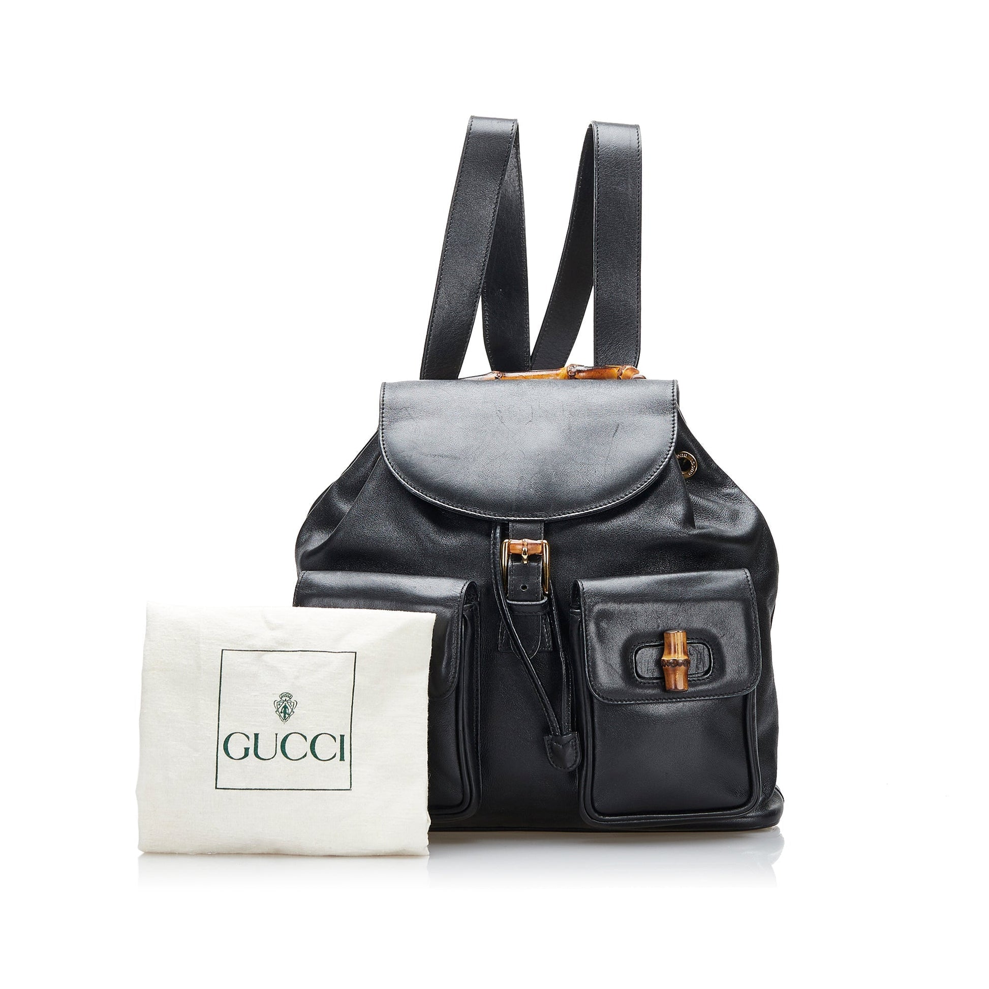 Gucci Leather Top Handle Backpack