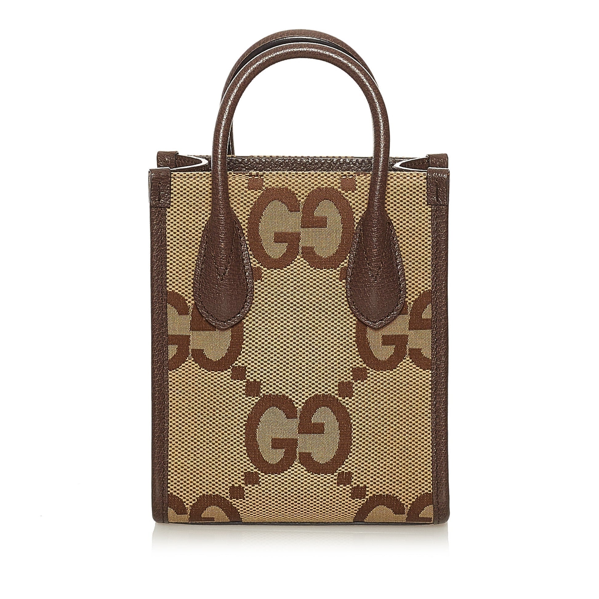 Gucci Web Leather Canvas Satchel
