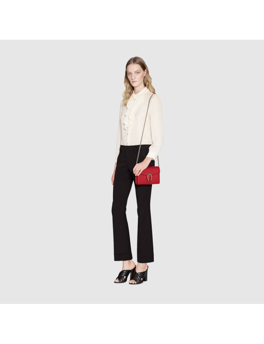 Gucci Leather Chain Shoulder Bag Style 17