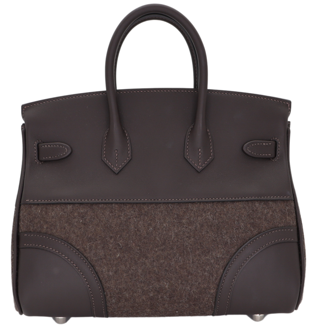 Hermes25cm Birkin Go Team Ebene Swift/ Feutre Palladium Hardware