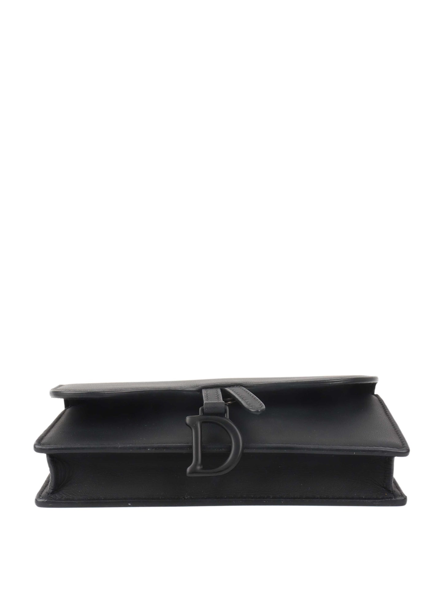 Dior Black Saddle Belt Pouch.