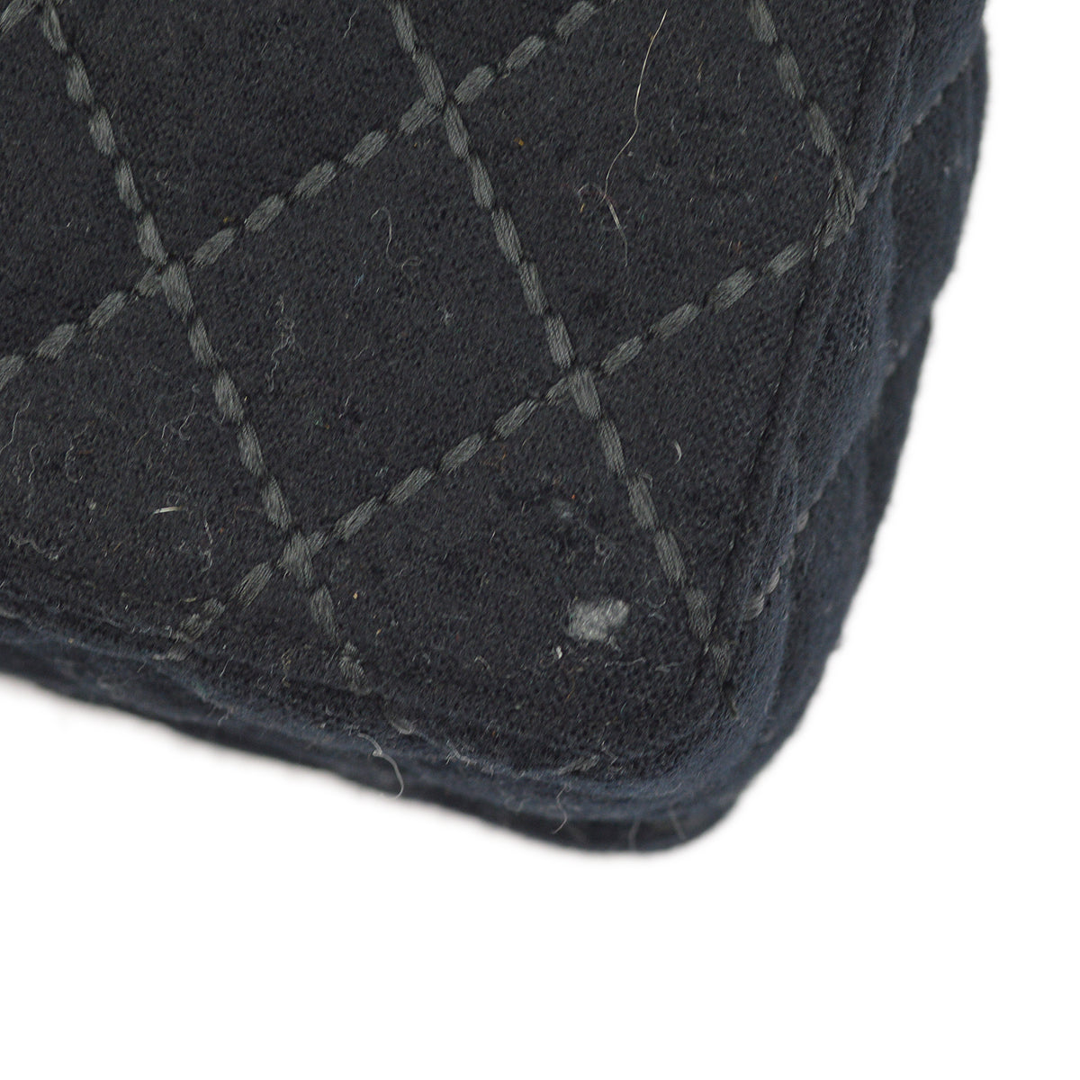Chanel Black Cotton Wild Stitch Vanity Handbag