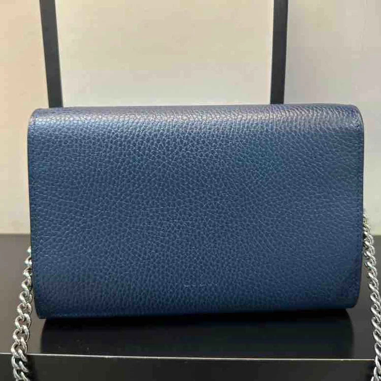 Gucci Dionysus Blue Leather Chain Crossbody