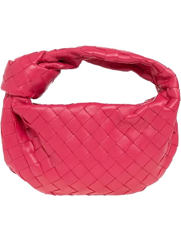 Luxury Bottega Veneta Jodie Intrecciato Small Tote Bag Pink