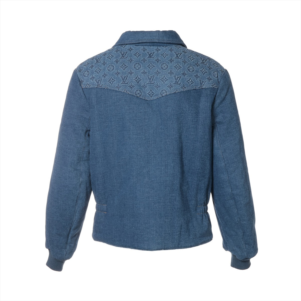 Louis Vuitton 23SS Cotton Denim Jacket 46 Blue RM231M Monogram