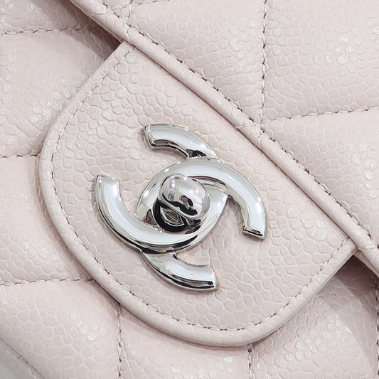 Chanel Bag Matrasse 25 A01112 Chain Shoulder CC Mark W Flap Caviar S Pink/SV G Women 19th/8-digit Card Bag