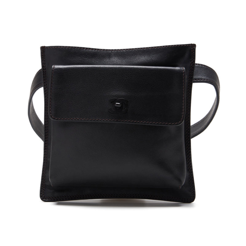 CHANEL CHANEL OUTSIDE FLAP Waistback Black (Black G ) West Bag Mini shoulder bag Bag Hybrid ? Ship? Ladies Online
