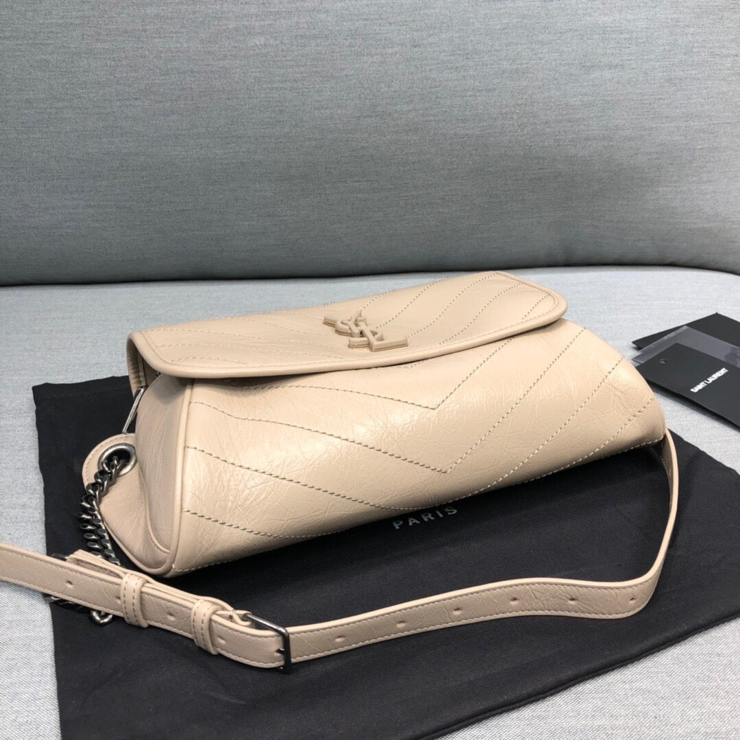 Yves Saint Laurent Niki Medium Crinkled Shoulder Bag