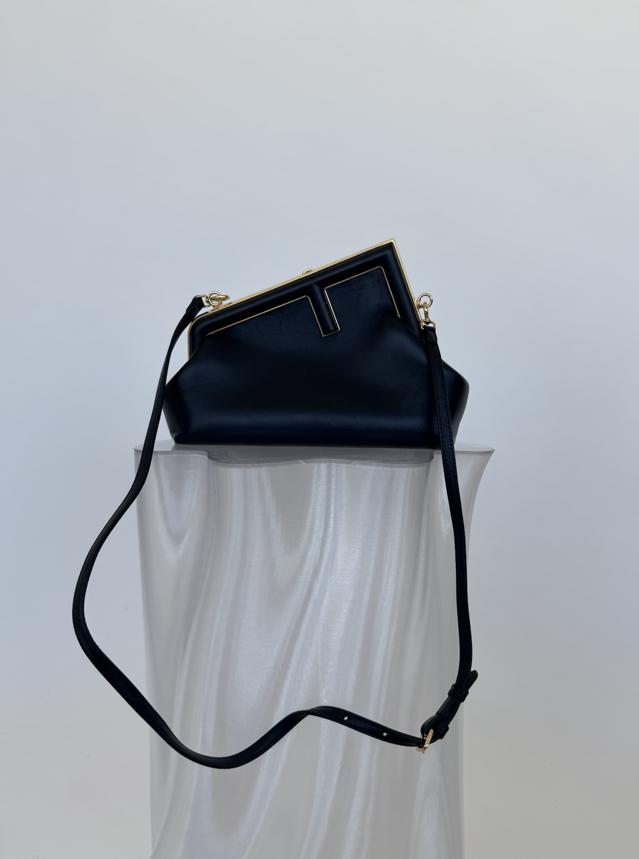 Fendi First Small Black nappa leather bag