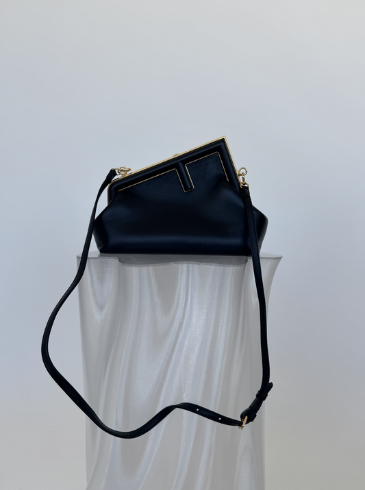Fendi First Small Black nappa leather bag