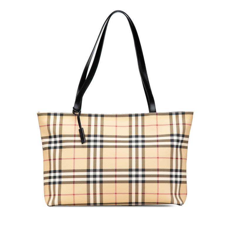 Burberry Nova Check PVC Leather Tote Bag