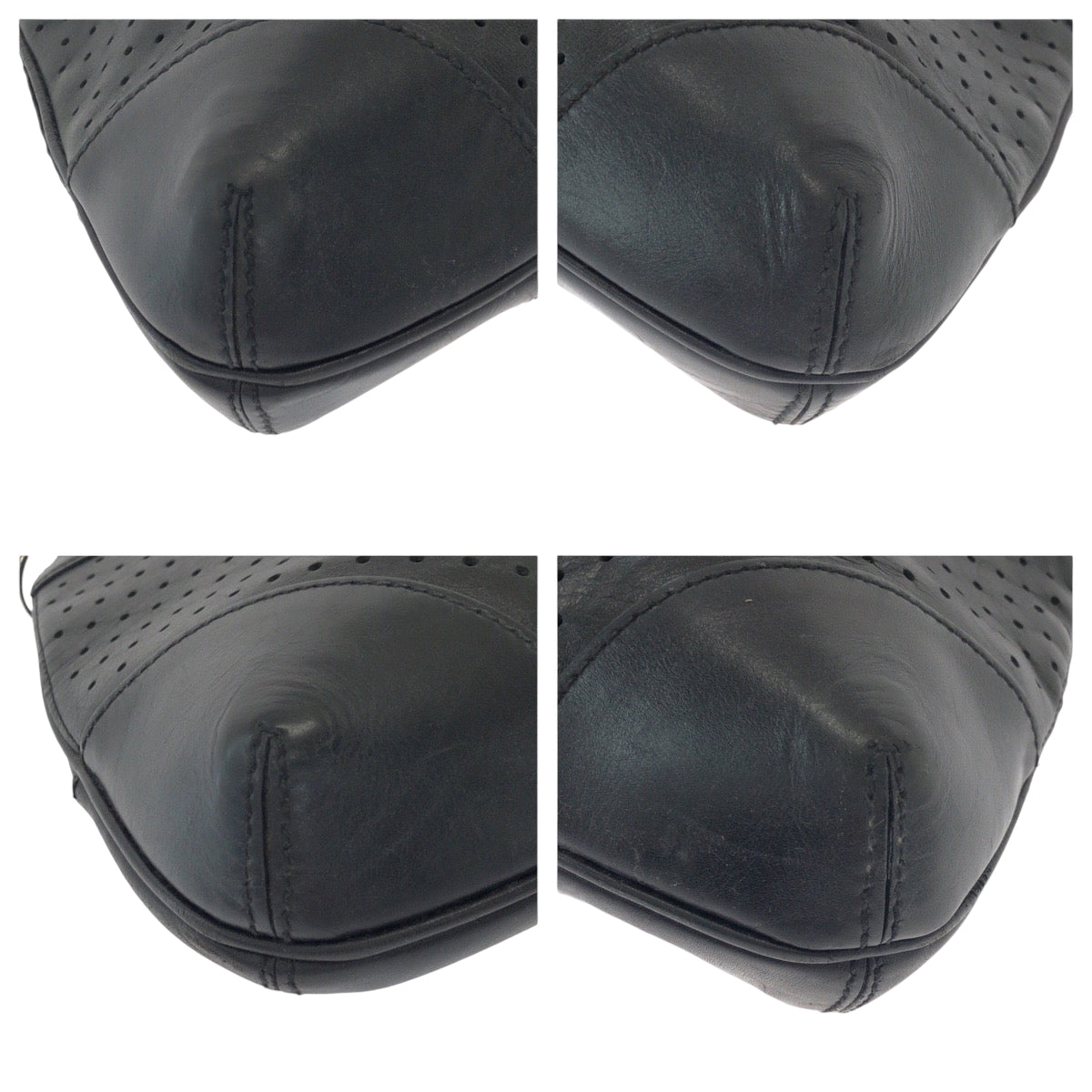 GUCCI Shoulder Bag 114875 leather Black SilverMetal Hobo Shoulder Bag Interlocking Women
