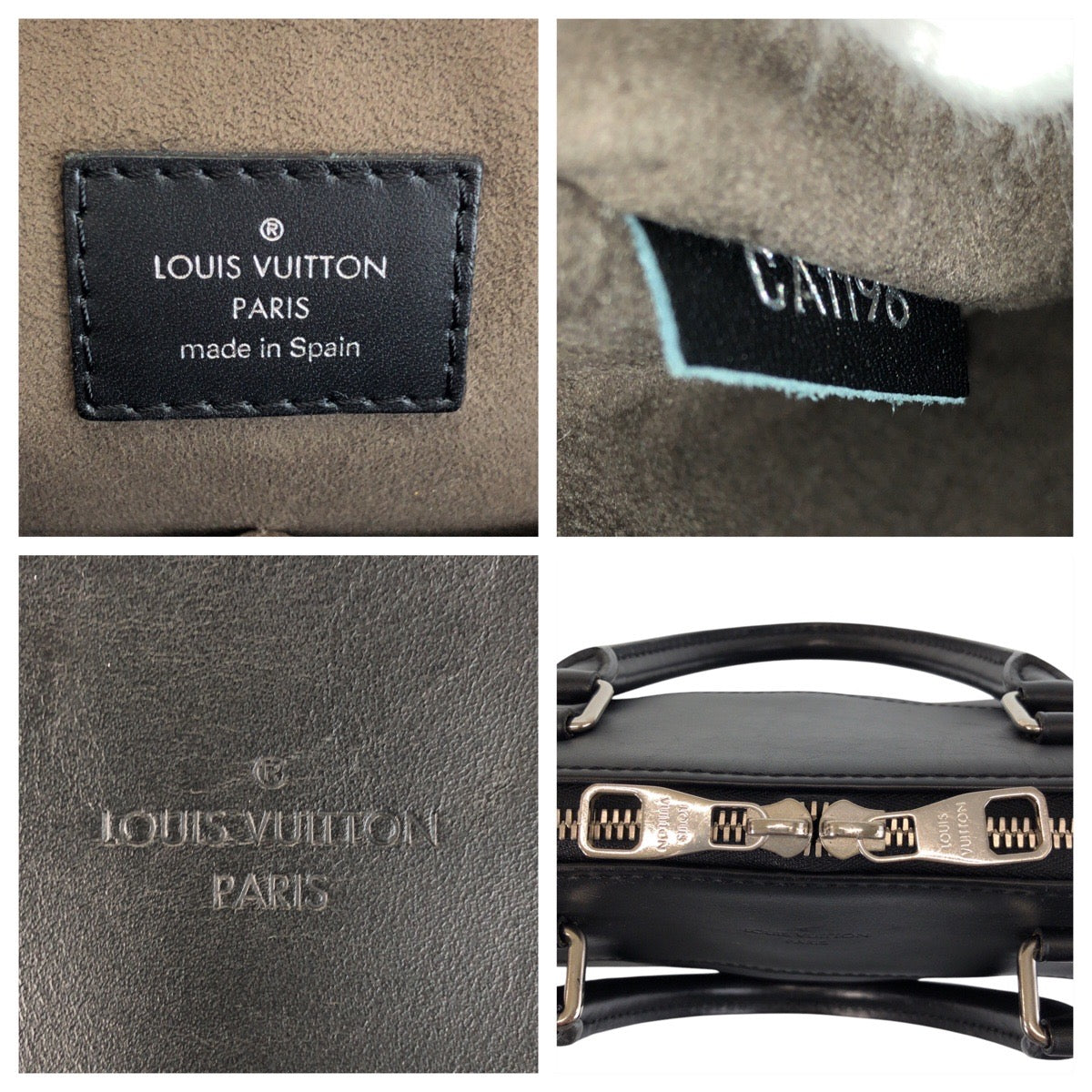 LOUIS VUITTON Business bag M50163 leather black Business bag briefcase Epi Porto Documents Jules mens