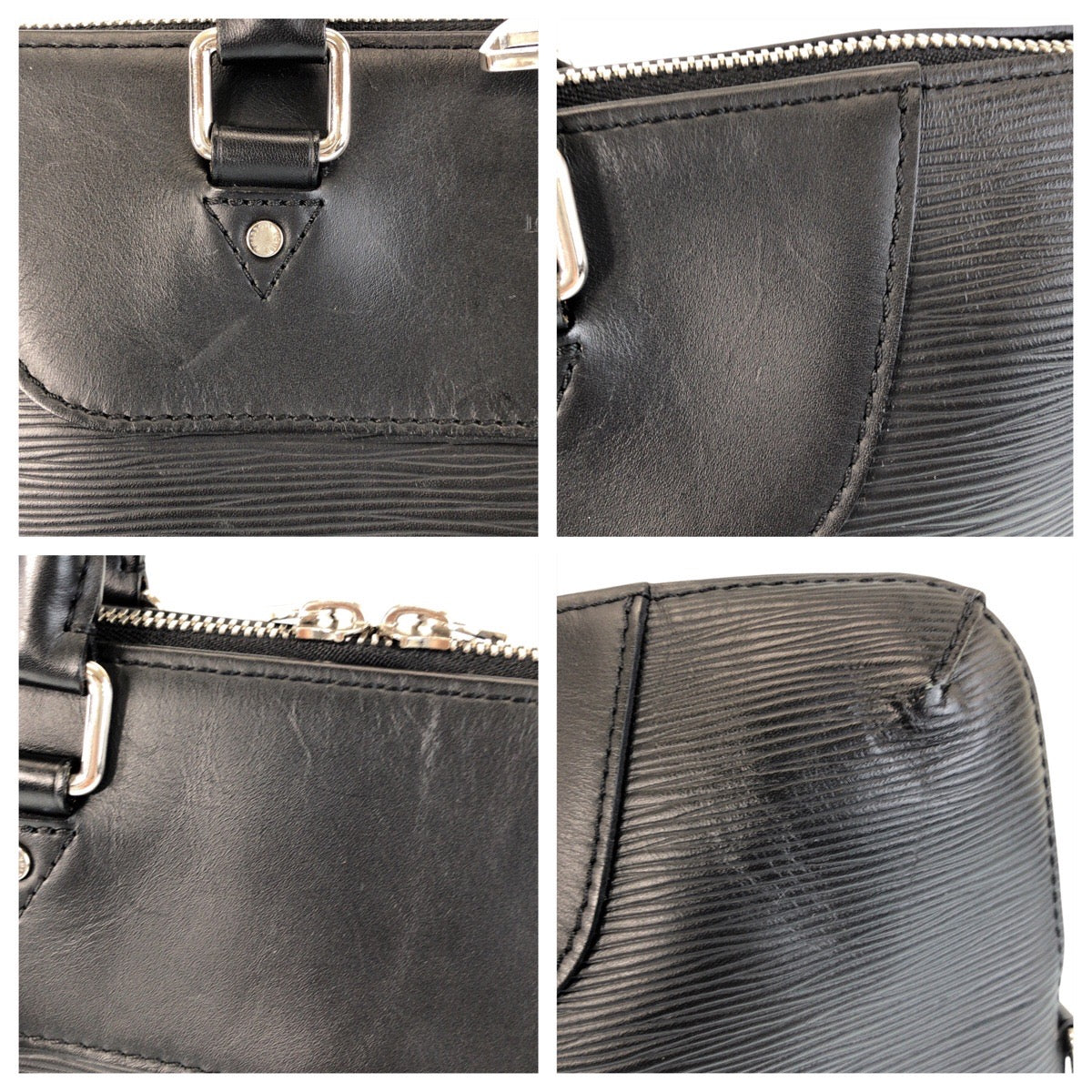 LOUIS VUITTON Business bag M50163 leather black Business bag briefcase Epi Porto Documents Jules mens