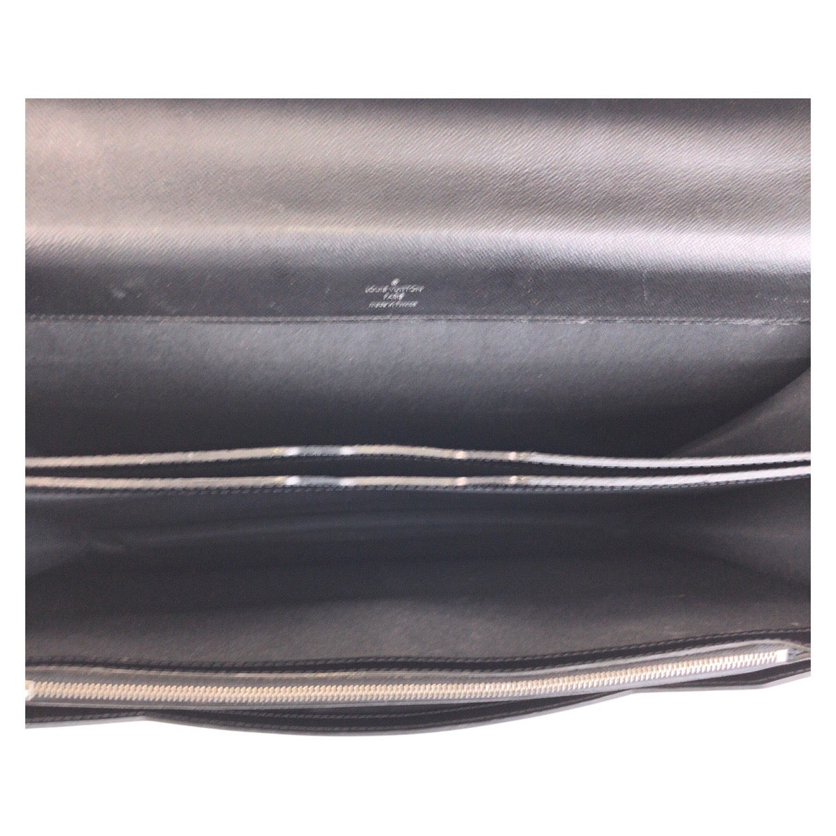 LOUIS VUITTON Business bag M31052 leather Ardoise Black SilverMetal Business bag briefcase Taiga Robusto 1 mens