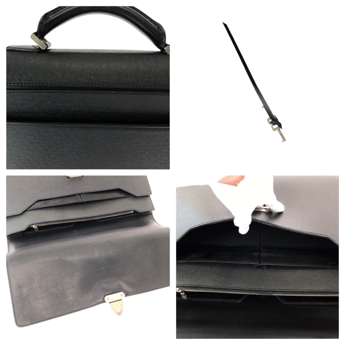 LOUIS VUITTON Business bag M31052 Taiga Aldoise black Business bag handbag Taiga Robusto 1 mens