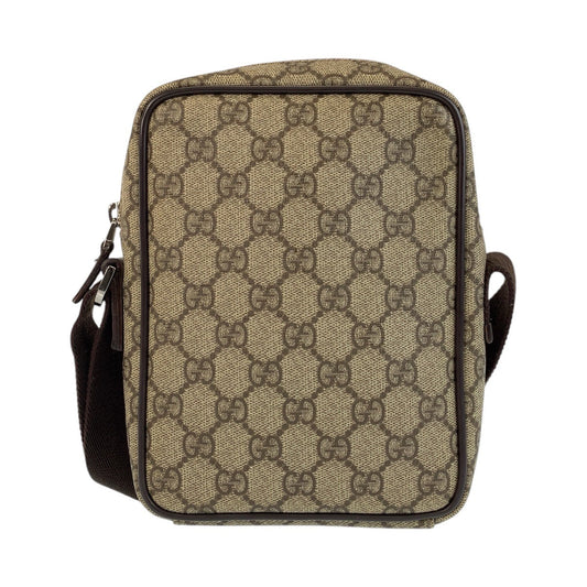 GUCCI Shoulder Bag 101680 GG Supreme canvas, leather Beige brown Shoulder Bag pochette Women