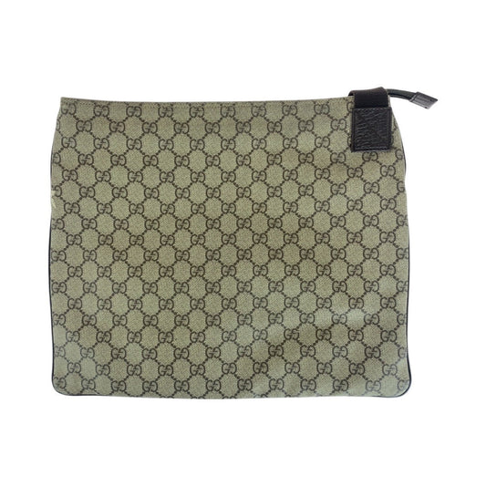 GUCCI Shoulder Bag 141198 GG Supreme canvas, leather Gray Brown SilverMetal Shoulder Bag pochette Women