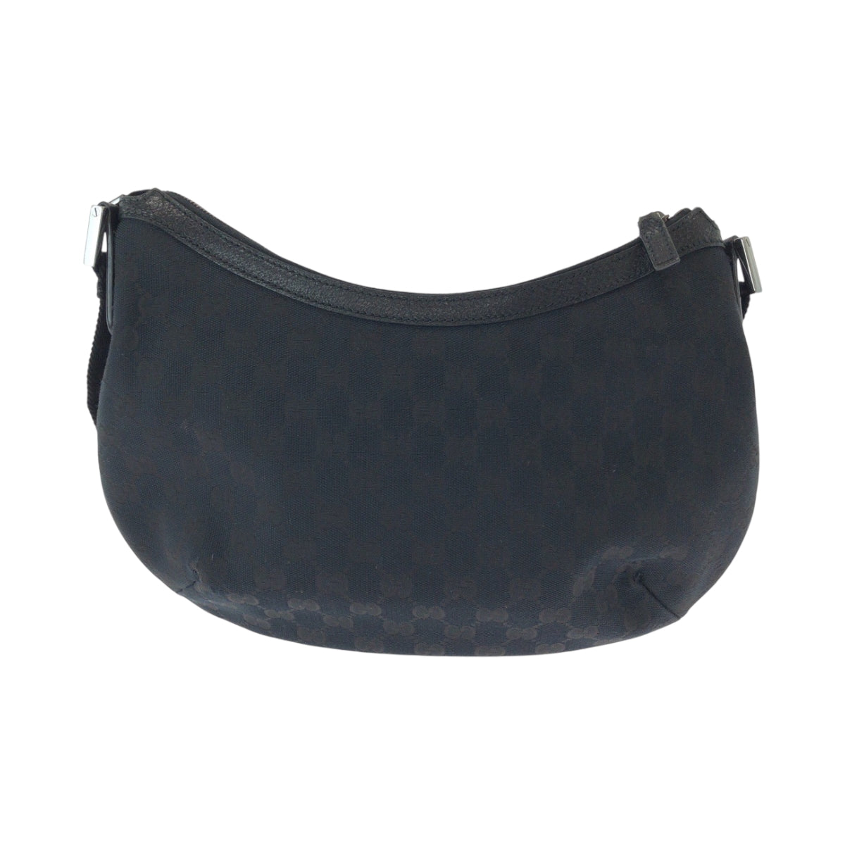 GUCCI Shoulder Bag 131092 GG canvas Black SilverMetal Shoulder Bag pochette Women