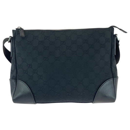 GUCCI Shoulder Bag 114273 GG canvas, leather Black black Shoulder Bag Messenger bag Women