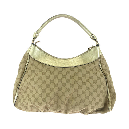 GUCCI Shoulder Bag 189833 GG canvas Beige Gold GoldMetal Hobo One Shoulder Bag Abbey Women