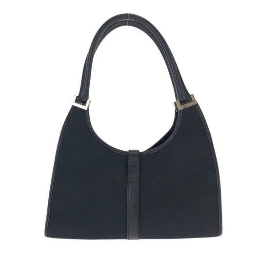 GUCCI Shoulder Bag 002 1067 GG canvas Black SilverMetal Hobo One Shoulder Bag Jackie Women